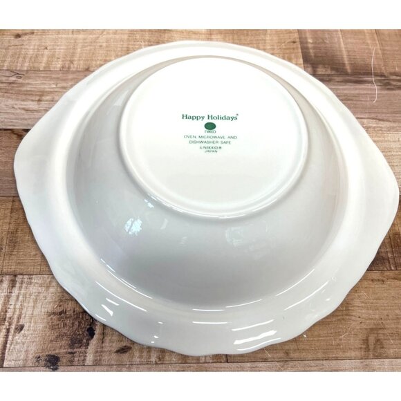 Nikko Happy Holidays 9" Serving Bowl With Christmas Tree Design - Picture 4 of 5